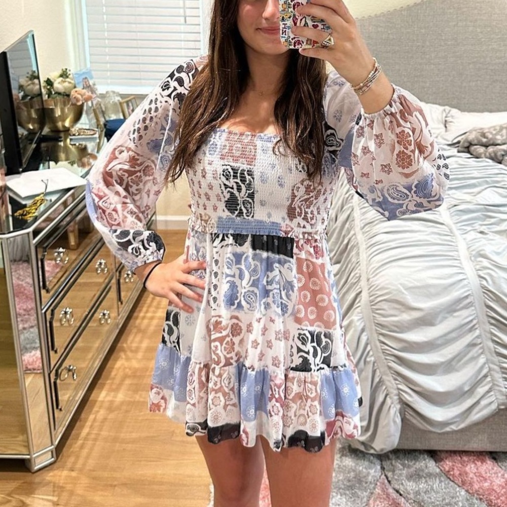 Aritzia Patterned Mini Dress - image 1